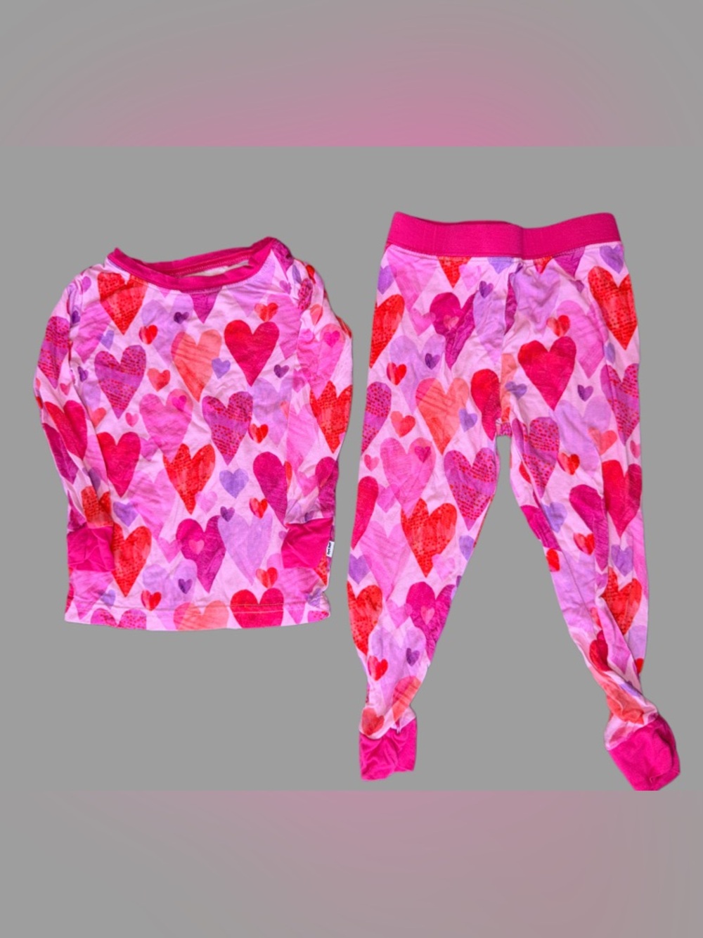 Little Sleepies 2 Piece Pajamas | Toddler Girl | 12-18 Months | Like New